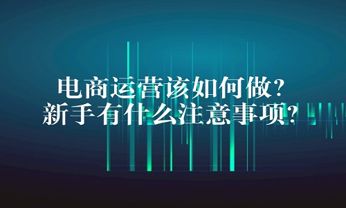 <b>淘宝代运营：电商运营该如何做？新手有什么注意事项？</b>