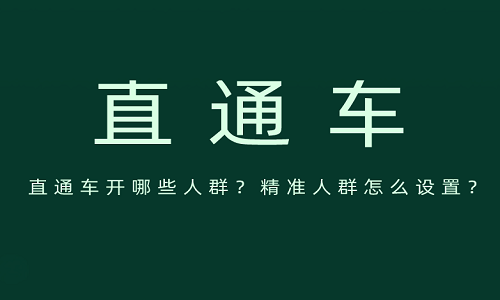 直通车开哪些人群？精准人群怎么设置？