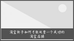<b>淘宝新手如何才能运营一个成功的淘宝店铺</b>